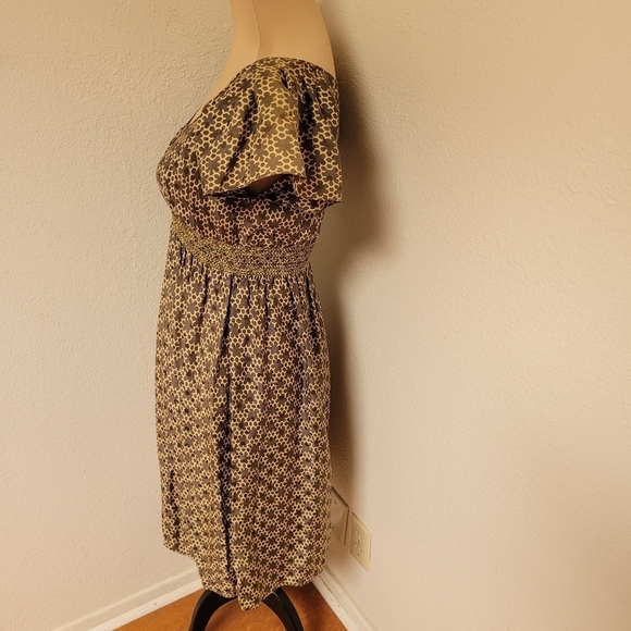 Anthropologie Corey Lynn Calter Honeycomb Print Silk Dress - Picture 4 of 7